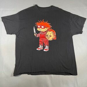 Rugrats Chucky as Chucky Horror‎ Movie Mashup Black T-Shirt